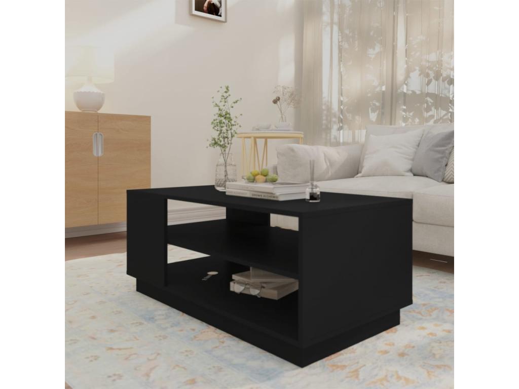 Black Coffee Table 102x55x43 cm Chipboard MIWG79249