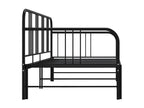 Extendable sofa bed frame, black metal, 90x200 cm, VIXI38617