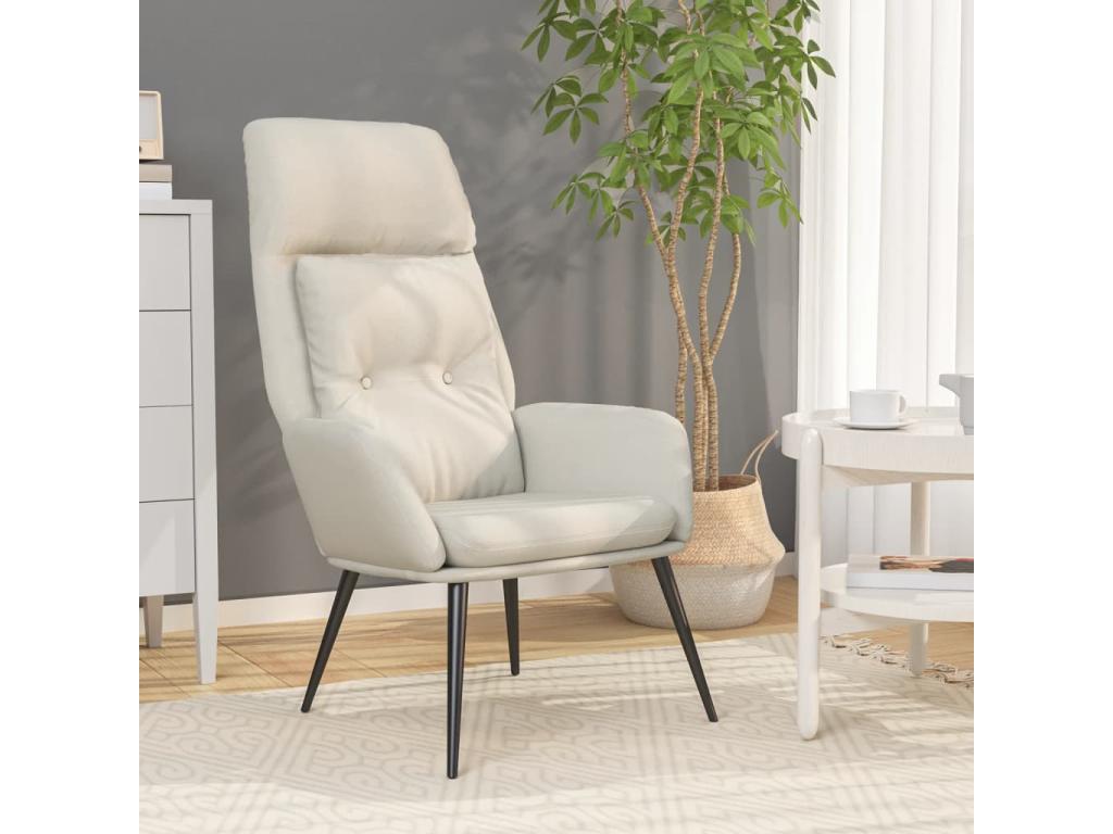 Cream Faux Suede Reclining Chair RDRE76042
