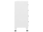 Industrial drawer cabinet, white, 78x40x93 cm, metal, ZUQL34588