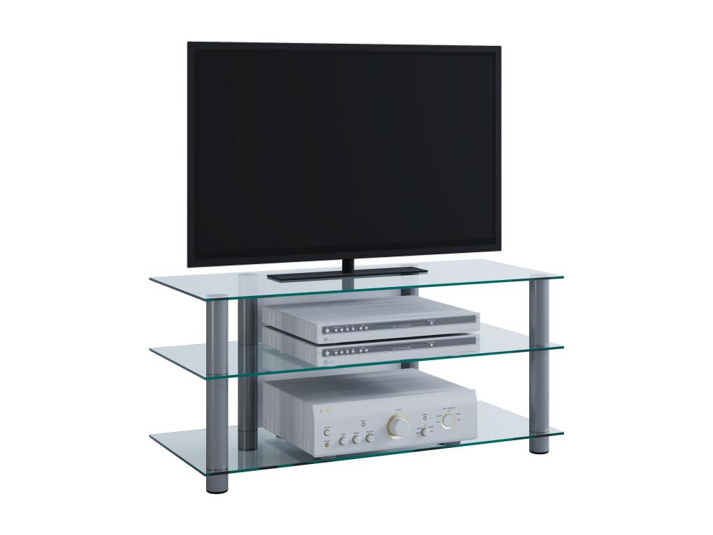 Lysvia TV Stand Lysvia Rack Fernseh Board Alu Glas Table Lysvia clear glass BFYJ77944