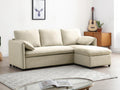 Lysvia MAEM67174 Convertible and Reversible Corner Sofa in Beige Fabric