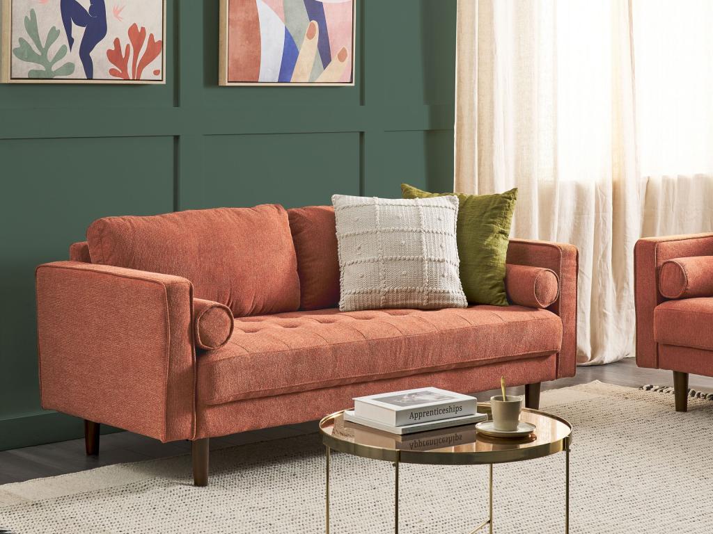 Lysvia Sofa, Golden Brown Fabric, 3-Seater, GAEK85765