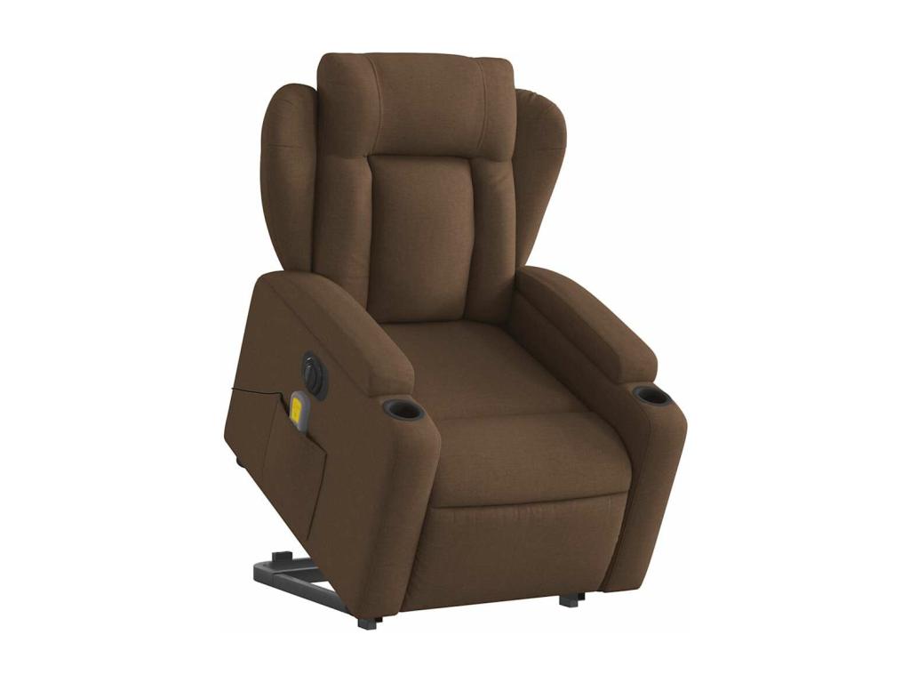 Brown Fabric Electric Massage Recliner Chair LTMH52331
