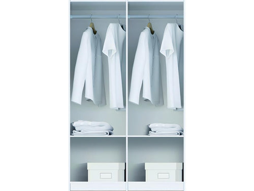 Wardrobe/storage cupboard with 2 sliding doors, cherry wood finish - length 122 x depth 56 x height 200 cm VGBY06487