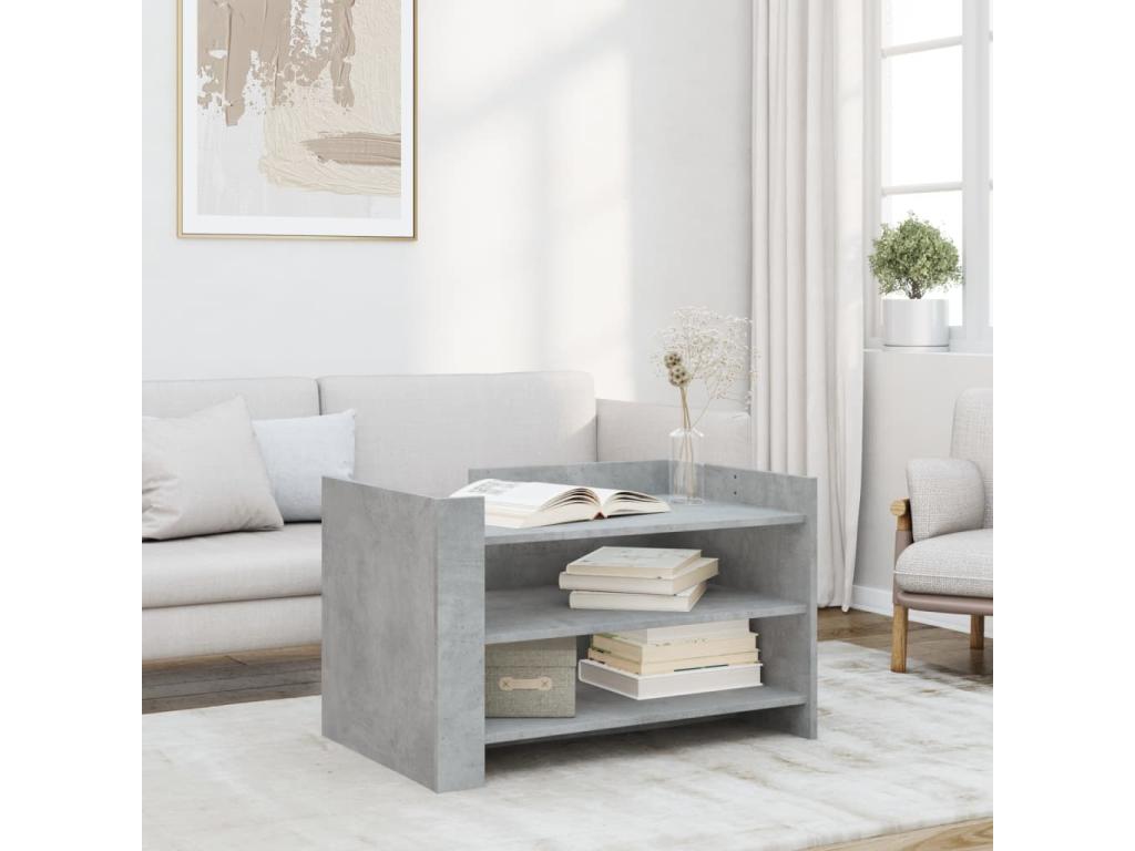 Concrete grey coffee table 80x50x50 cm engineered wood WMAN75576