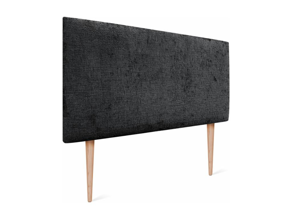 Lysvia Natural Wool Headboard 90x105cm with Bed Legs 80/90 - Black OIWK22843
