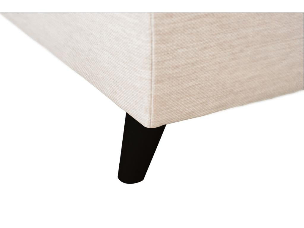 Lysvia Scandinavian Left-Hand Corner Sofa Bed with Storage, Fabric Upholstery - Beige, Black Legs - W271 x D192 x H70cm - Lysvia YRMH43144