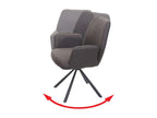 Lysvia-H71 Swivel Dining Chair, Grey-Brown MLUS34095