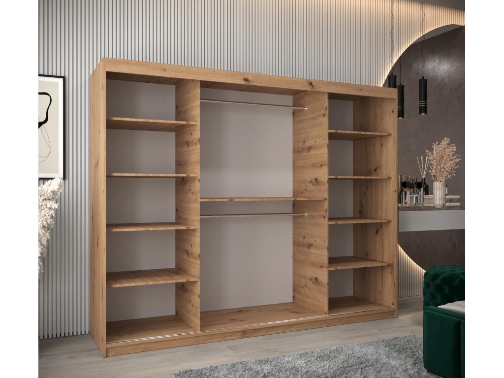 Lysvia 1 Sliding Door Wardrobe 200/250/62 3 Doors Lysvia/Black WAOJ56347