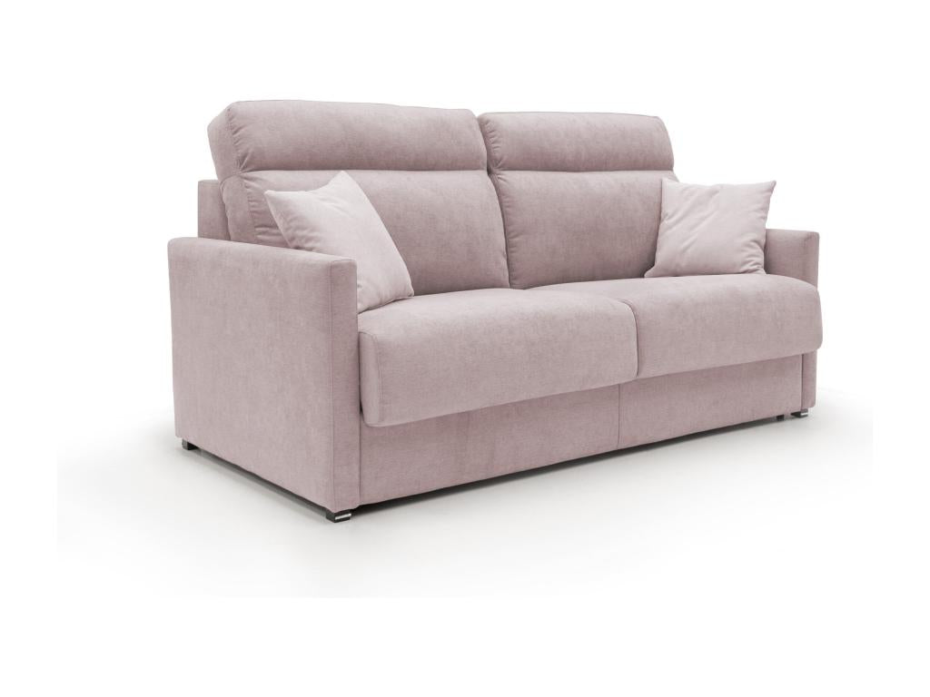 Lysvia Convertible Sofa Bed in Soft Waterproof Fabric T02 196 cm Matte - 160x197 Pink AMSM11395