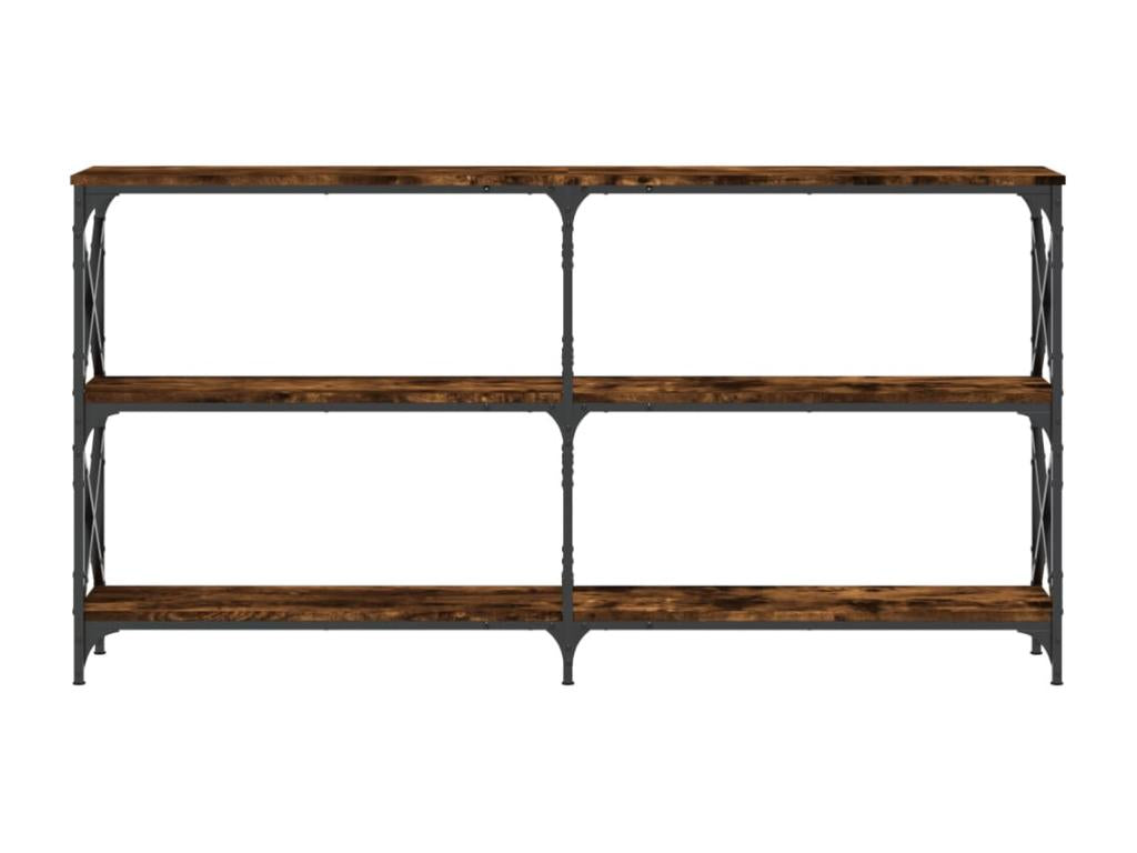 Smoked oak console table 200x28x80.5 cm engineered wood REDO65724