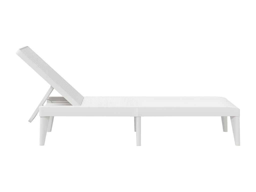 White lounge chair 186x60x29 cm PP TWDF34747