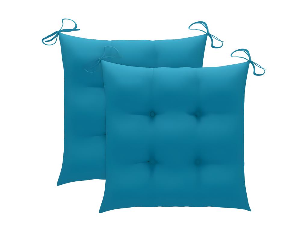 Folding garden chairs, set of 2 with cushions, Dormeva wood XKVM94139