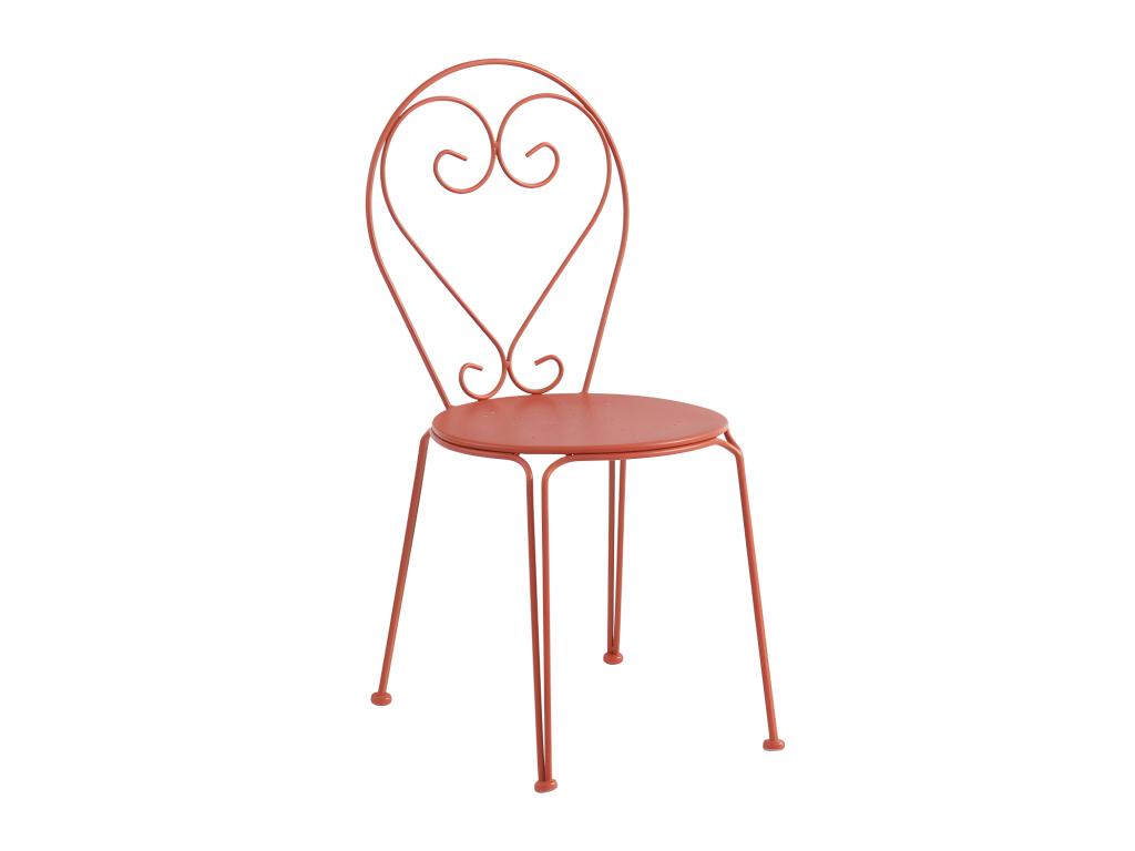 Set of 4 stackable metal garden chairs in wrought iron style - Lysvia ODTO31228