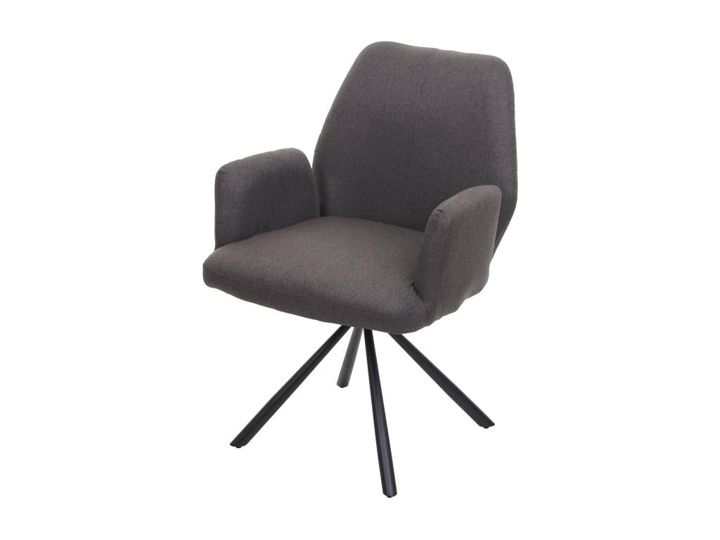 Lysvia-H71 Swivel Dining Chair, Grey-Brown MLUS34095