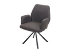 Lysvia-H71 Swivel Dining Chair, Grey-Brown MLUS34095