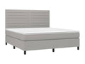 Dormeva bed base and mattress with LED, light grey, 180x200 cm, BOVN38463