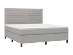 Dormeva bed base and mattress with LED, light grey, 180x200 cm, BOVN38463