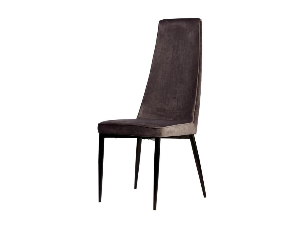 Set of 4 Dormeva Velvet Chairs 107cm Grey SNXP80145