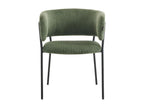 Set of 2 green corduroy dining chairs - Lysvia UZKO06119