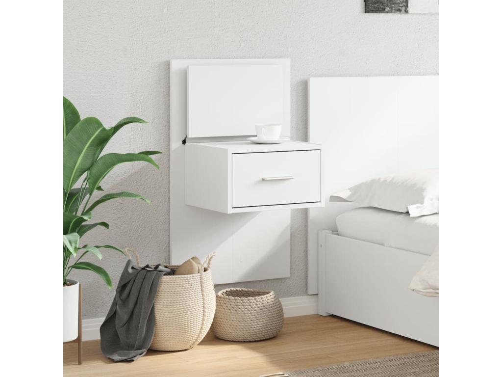 Wall-mounted bedside table with Lysvia white LED lighting LBRJ80147