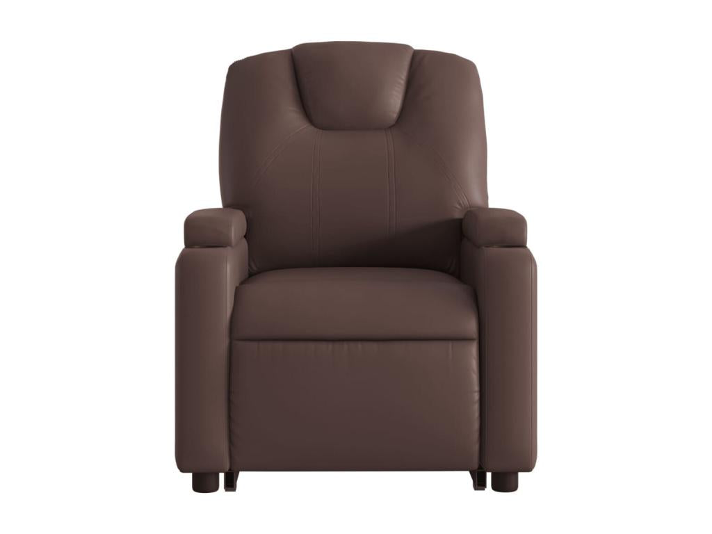 Brown Faux Leather Massage Recliner Chair BVLA62921