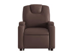 Brown Faux Leather Massage Recliner Chair BVLA62921