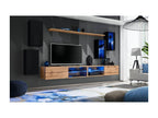 Lysvia 280cm Black/Natural TV Unit Set PZBK41405