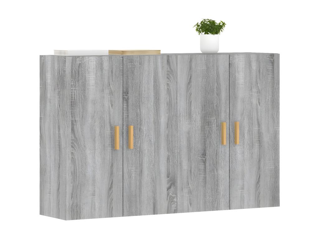 Dormeva 2-piece wall cabinets, grey engineered wood, UXAL29559