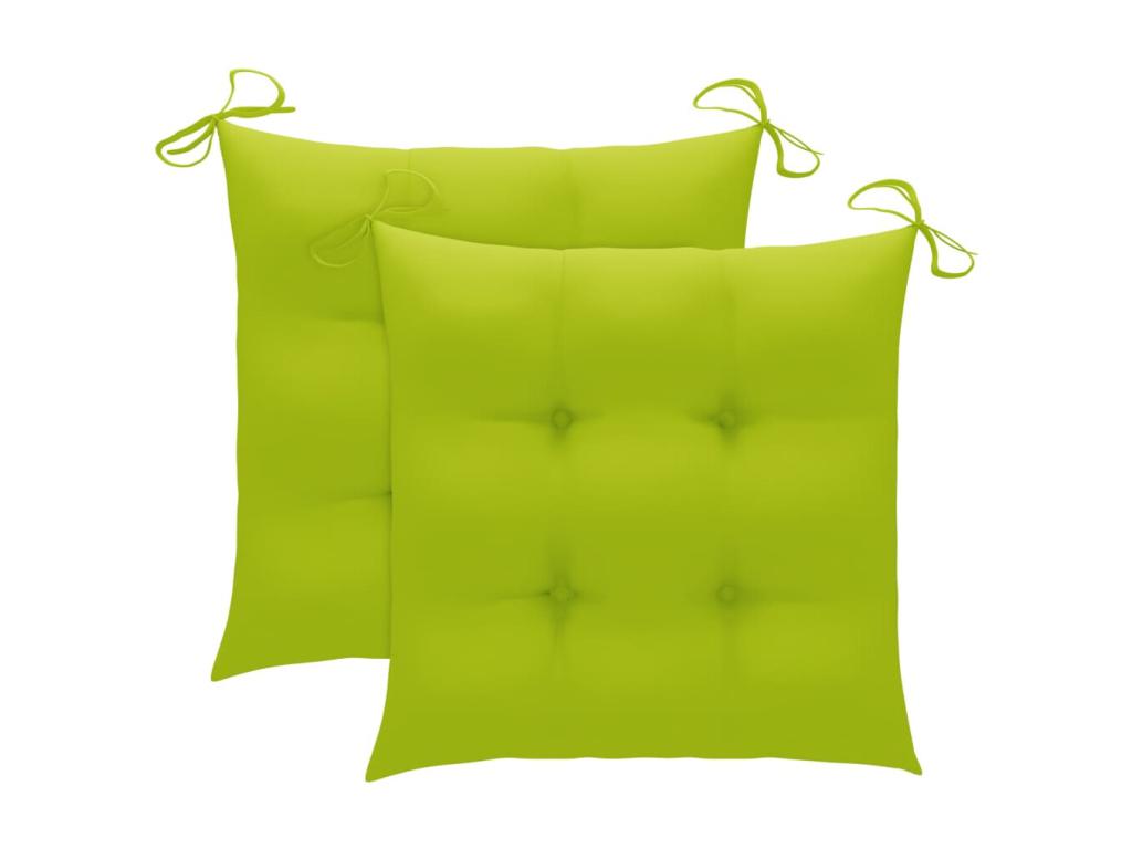 2-piece garden chairs with cushions, solid teak wood AYCR91425