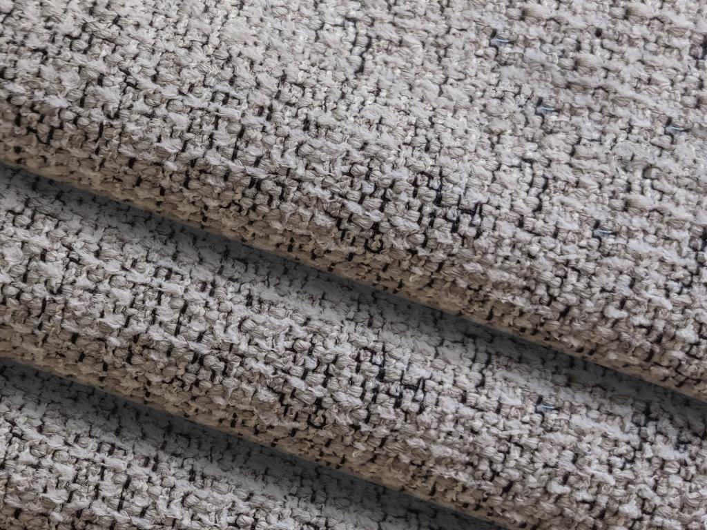 Modular 4-seater sofa in textured fabric - dark beige - Lysvia YRAX51558