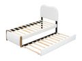 90 x 200cm padded flat bed with a practical folding bed, minimalist design, white KCEL93674