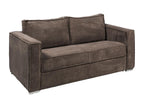 4-seater express convertible sofa in brown corduroy - 160 cm sleeping area - 14 cm mattress Dormeva TSTF77943