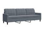 3-piece sofa set with cushions, dark grey velvet, ETIH79804