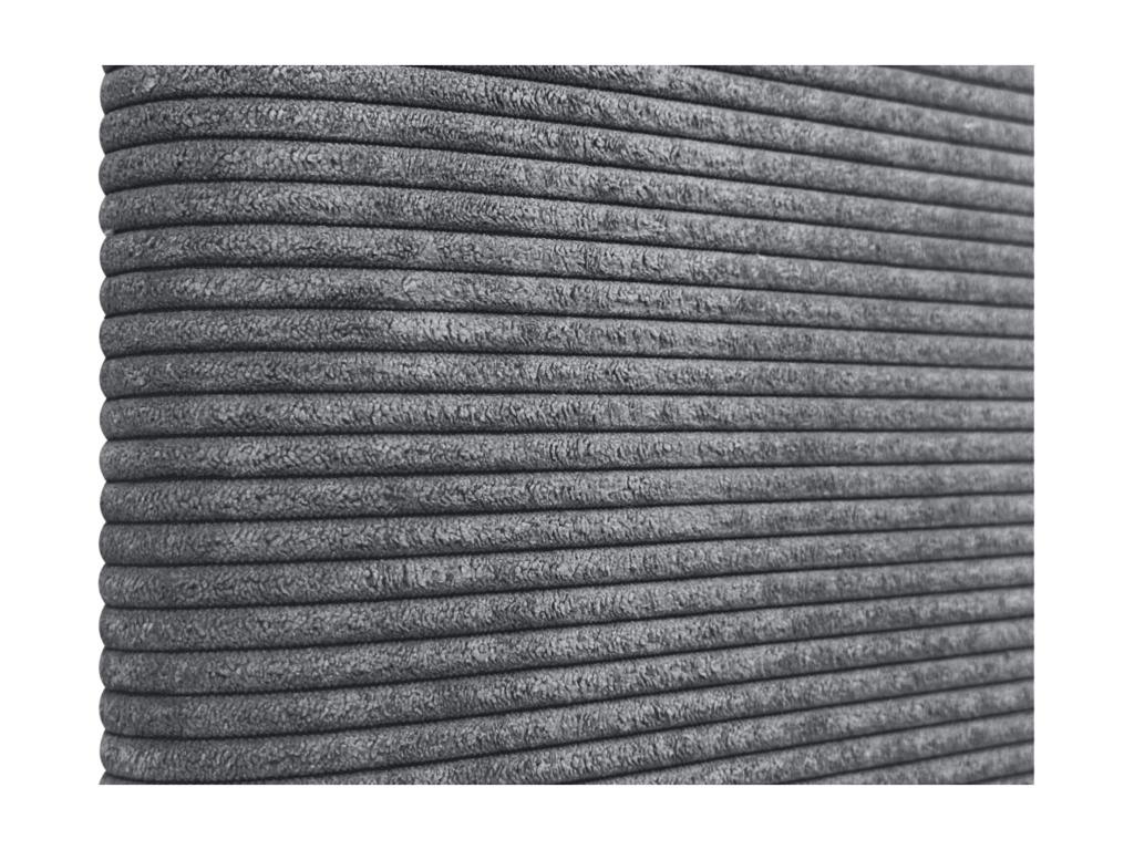 Lysvia Plain Corduroy Headboard 150x105 with Bed Legs 150/160 - Dark Grey KRLL55194