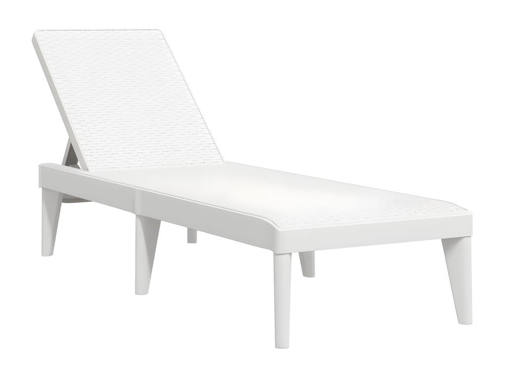 White lounge chair 186x60x29 cm PP TWDF34747