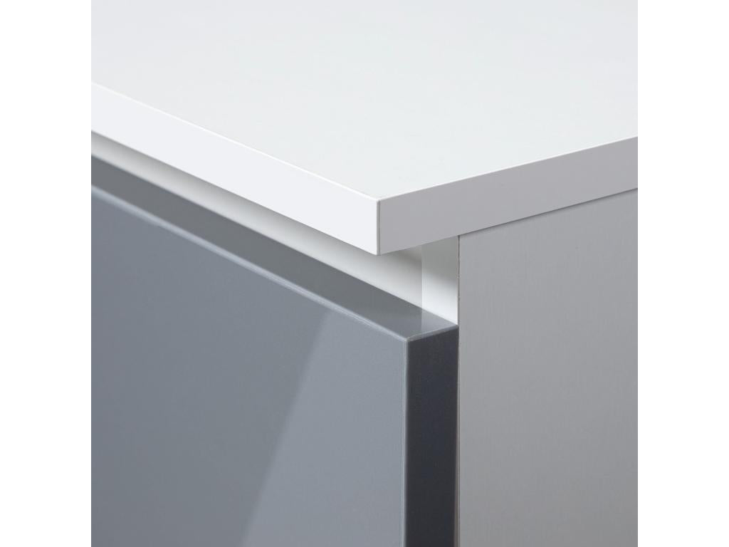 Dormeva MDF Wood Bedside Table 40x35x40 cm 2 Drawers 30x30 cm BFAB02487