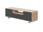 TV stand with 3 doors, Canadian oak/anthracite grey - Height 46 x Width 150 x Depth 41 cm EYGV67274