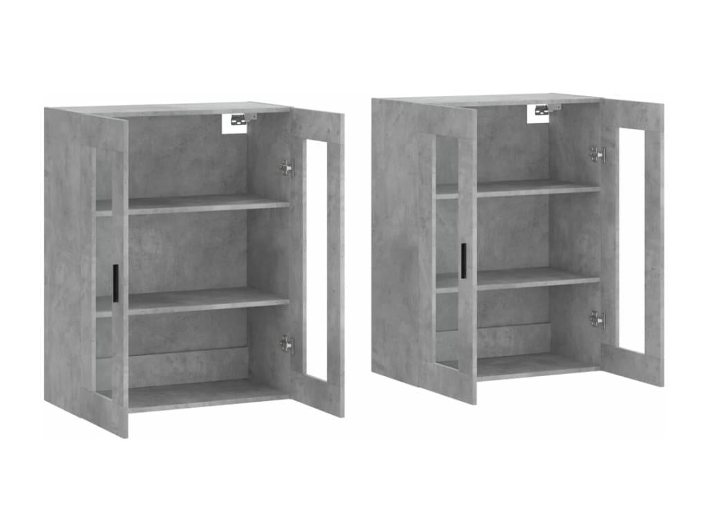2-piece wall cabinets, concrete grey engineered wood RCNI09910