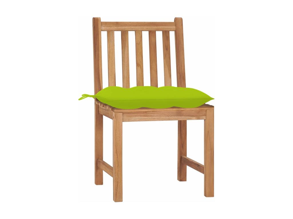 2-piece garden chairs with cushions, solid teak wood AYCR91425