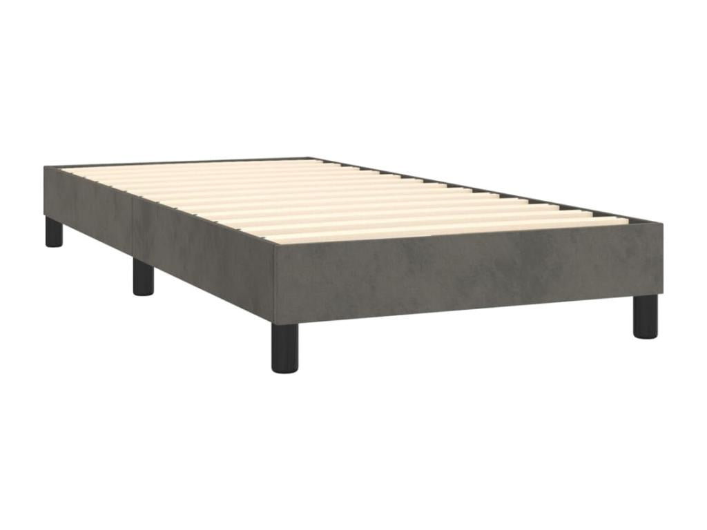 Lysvia bed base with mattress and LED, Dark Grey, 80x200 KQDT87074
