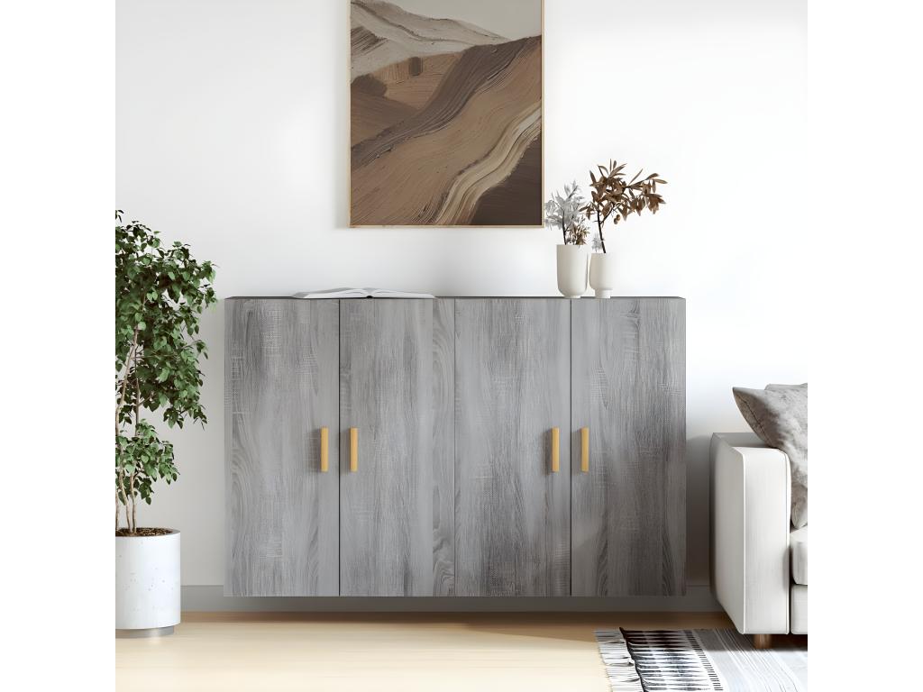 Dormeva 2-piece wall cabinets, grey engineered wood, UXAL29559
