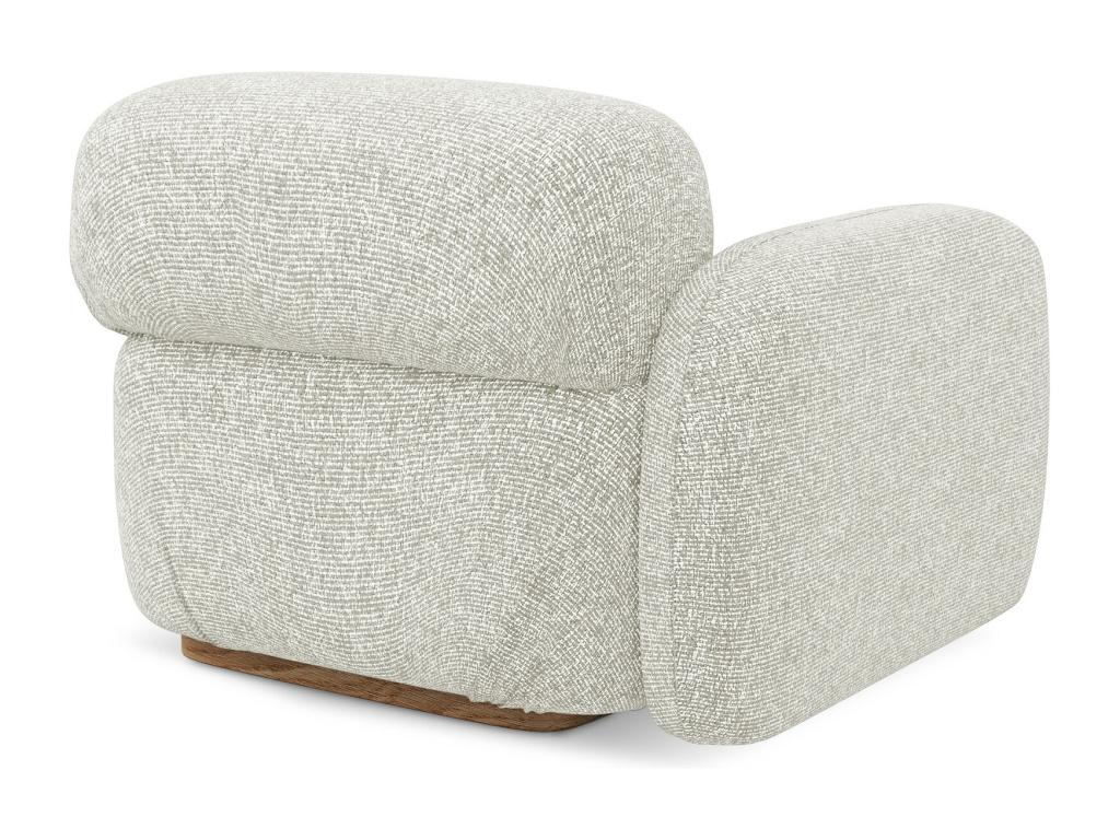 Module with left-hand armrests in textured fabric - light beige - Lysvia RZKT33491
