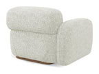 Module with left-hand armrests in textured fabric - light beige - Lysvia RZKT33491