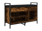 Smoked oak shoe bench 85.5x32x57.5 engineered wood RMAL72933