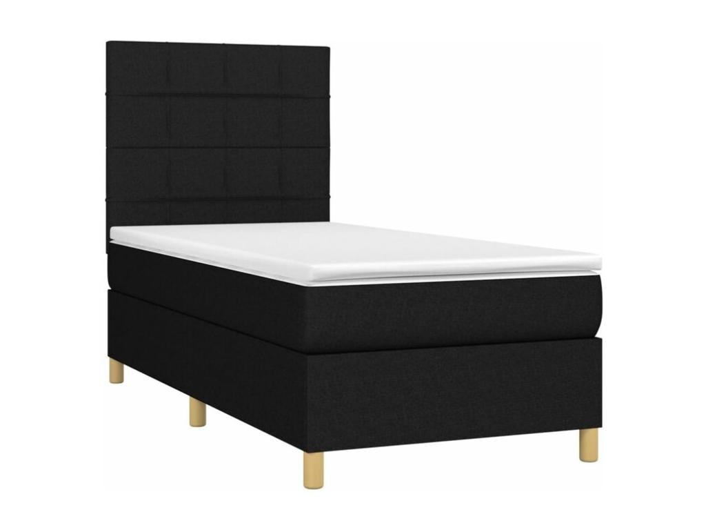 Dormeva bed base with mattress, black, 90x200 cm, fabric, UOZL38949