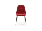 Set of four chairs, red fabric/metal - Dormeva PUOH10648